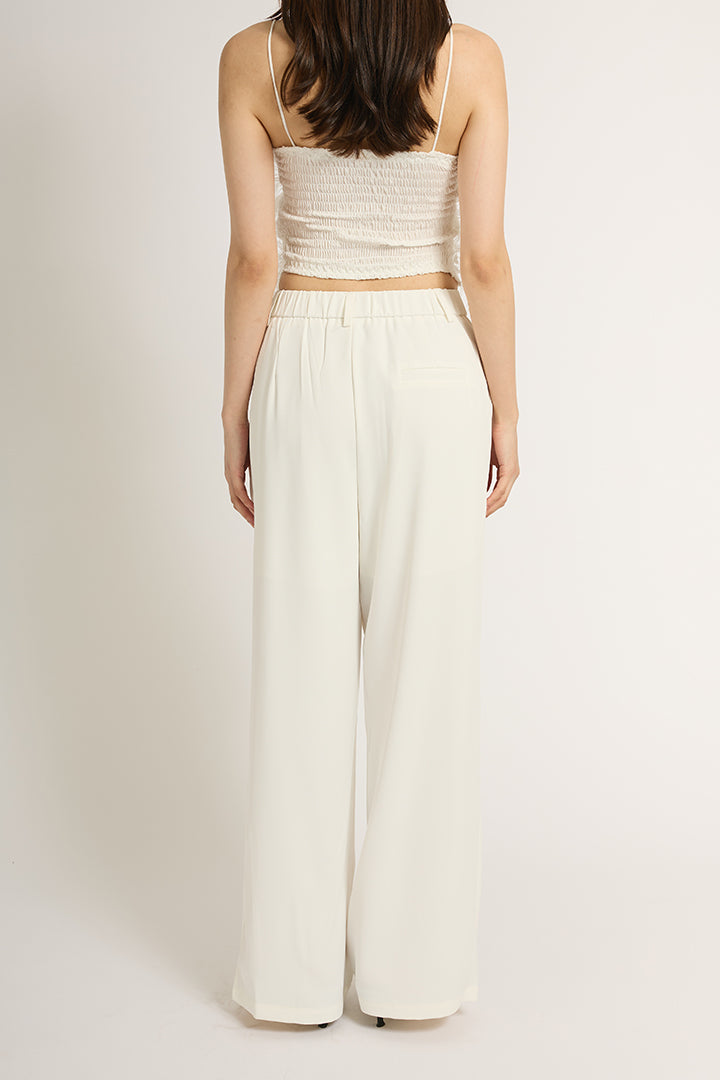 サテンワイドパンツ