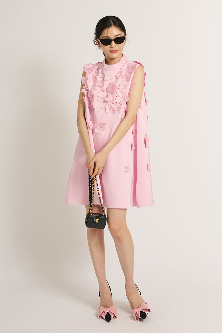 フラワービジュミニドレス