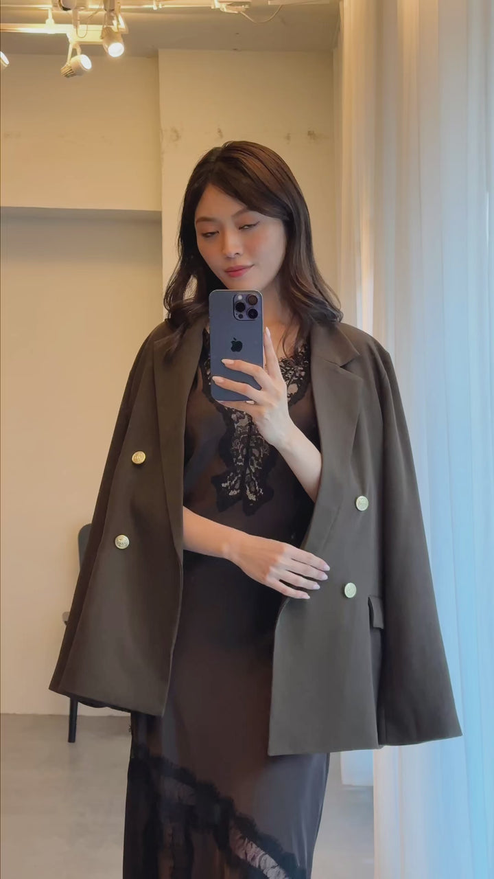 ゴールドダブルボタンテーラージャケット